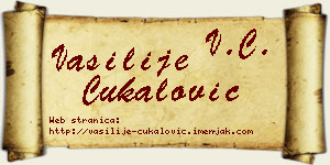 Vasilije Čukalović vizit kartica